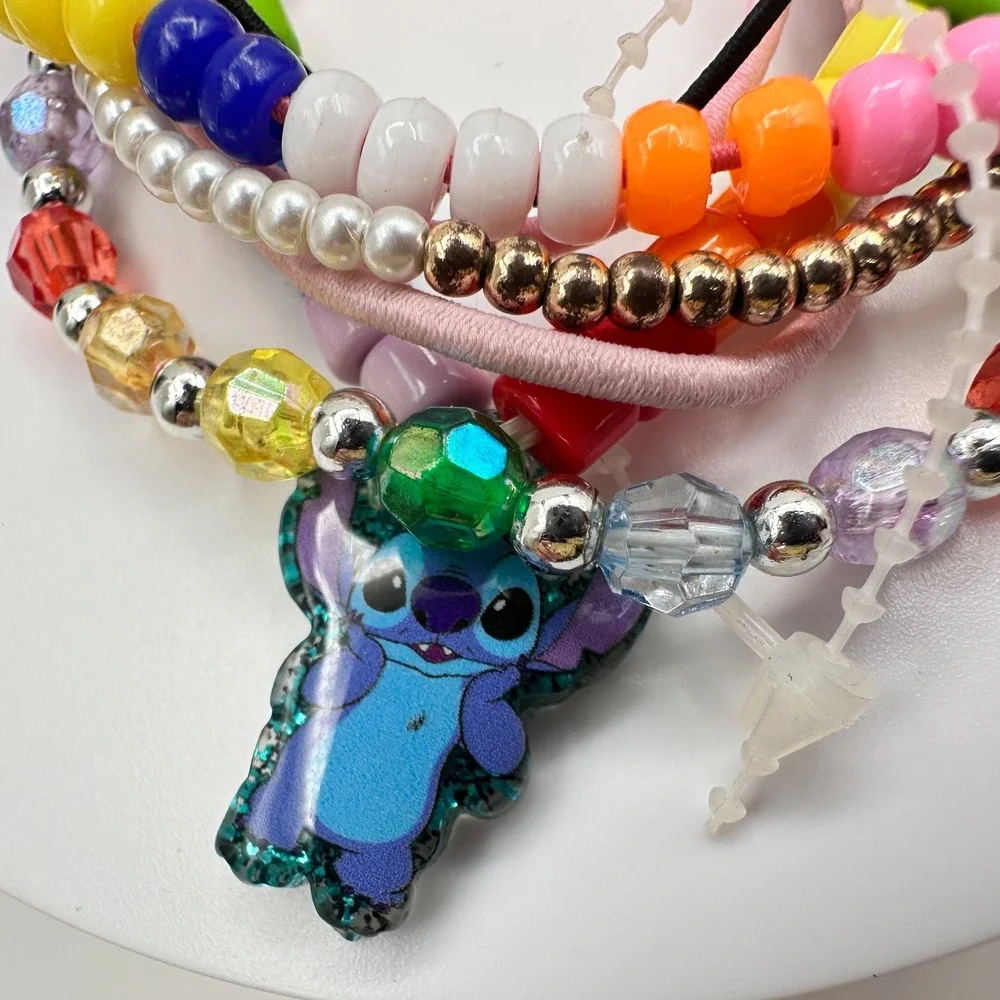 Vintage 90s Y2K Kandi Beaded Bracelet‎ Lot Stitch Charm Women's Classic Jewelry